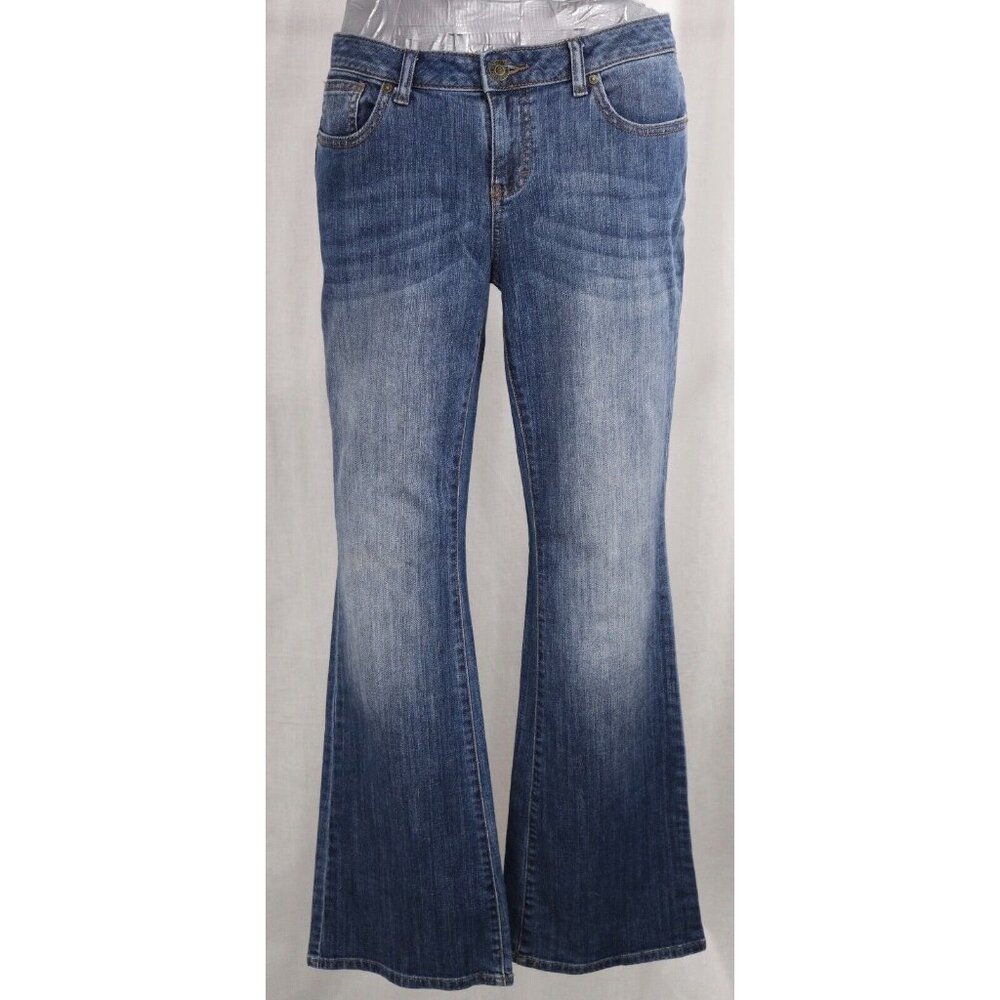 Jennifer Lopez Jeans Womens 8 Blue Bootcut Low Rise Distressed Denim Stretch VTG